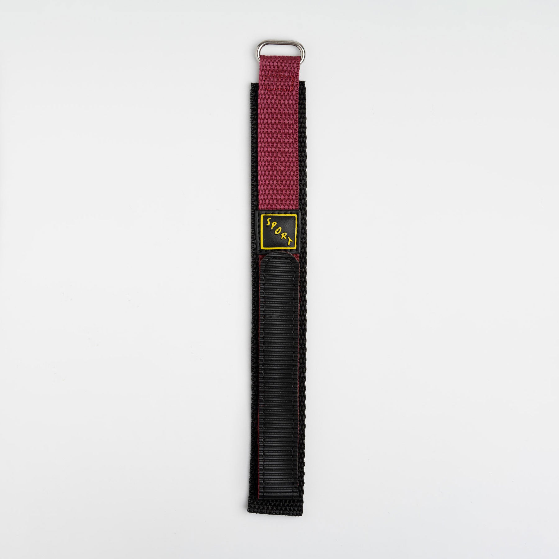 Burgundy Velcro Hook Loop Watch Strap