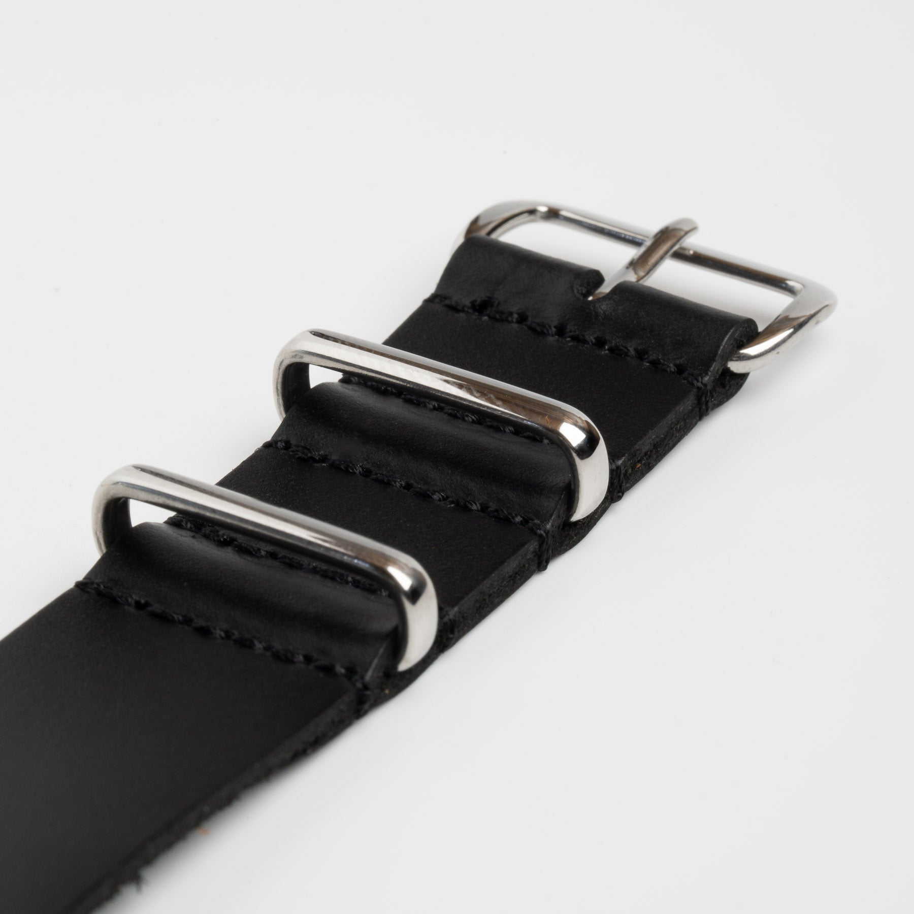 Weaverham Leather Black Watch Strap