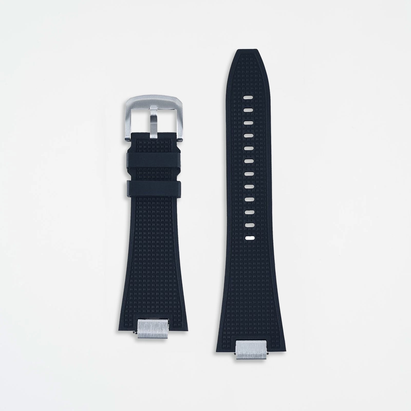 Black Tissot PRX40 Style FKM Rubber Watch Strap