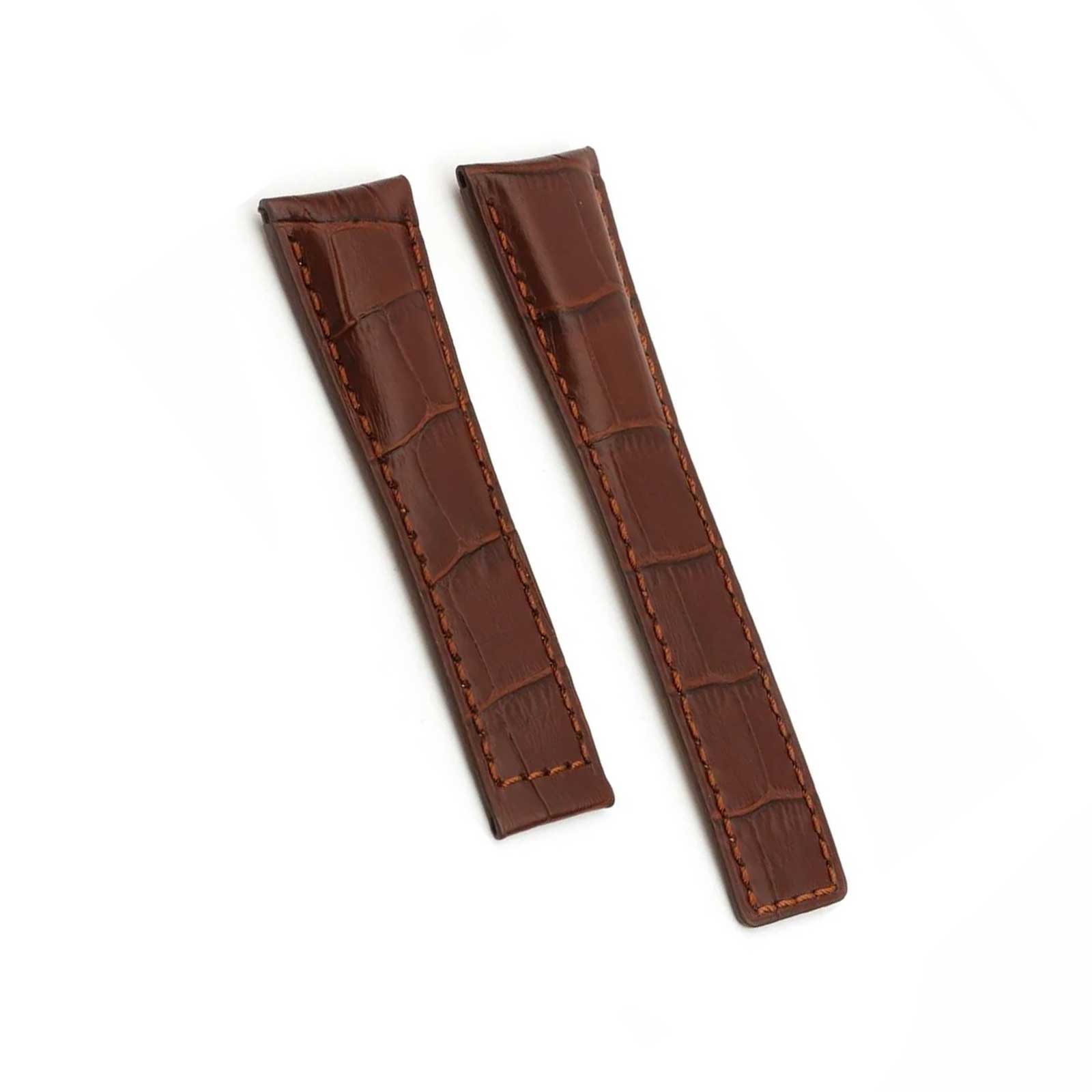 Brown Crocodile Grain Tag Heuer Style Watch Strap