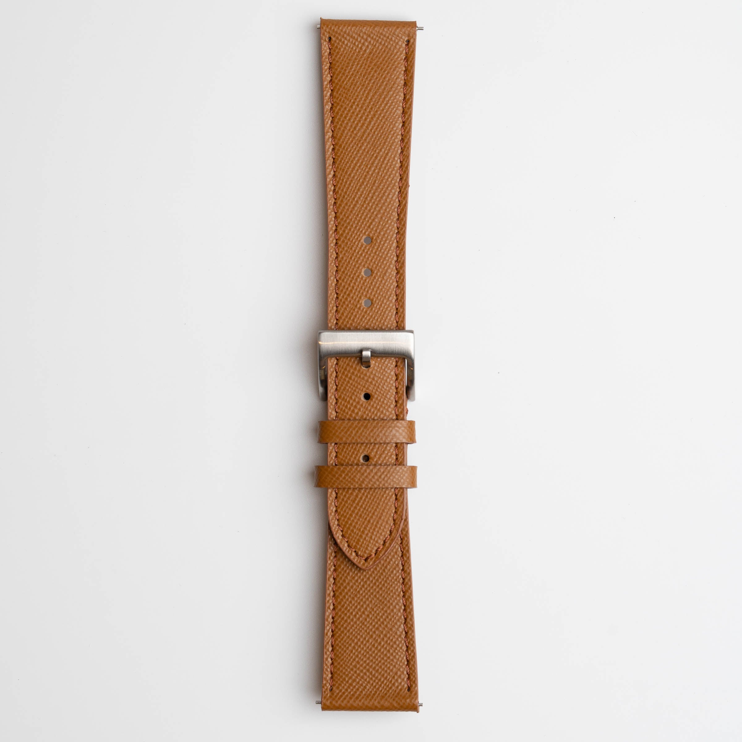 Saffiano Lux Brown Watch Strap