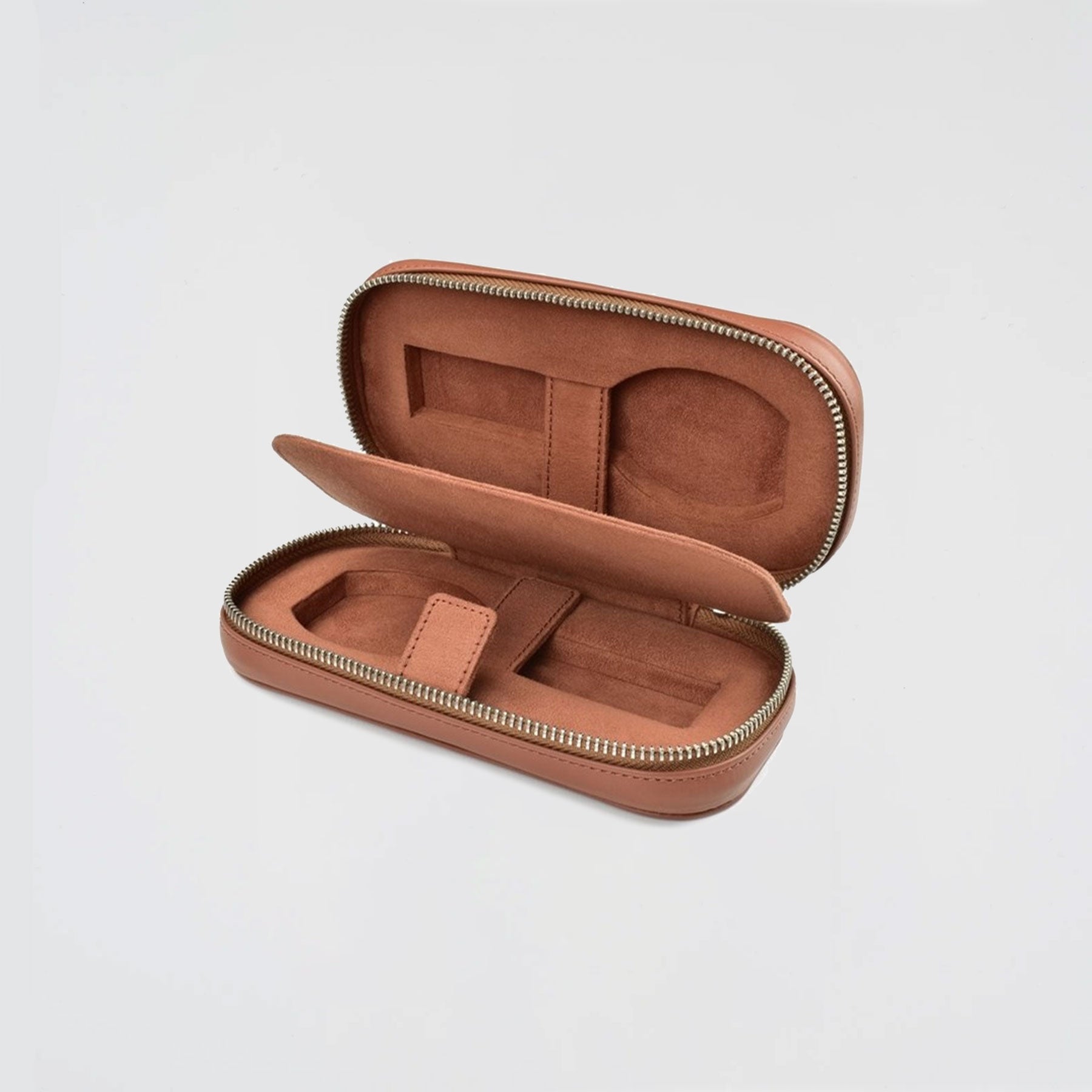 Voyager Brown Leather Watch Travel Case