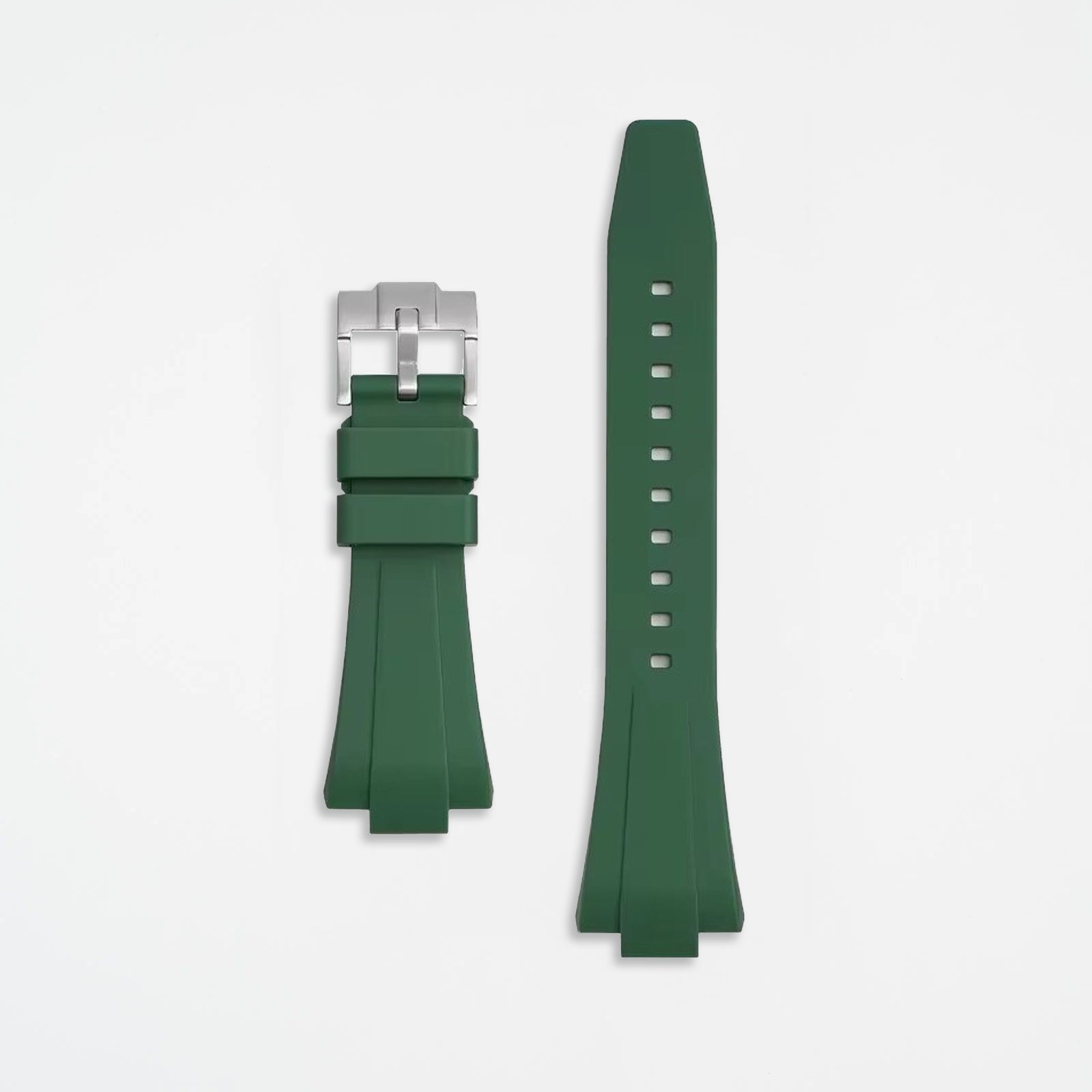 Green Tissot PRX35 Style FKM Rubber Watch Strap