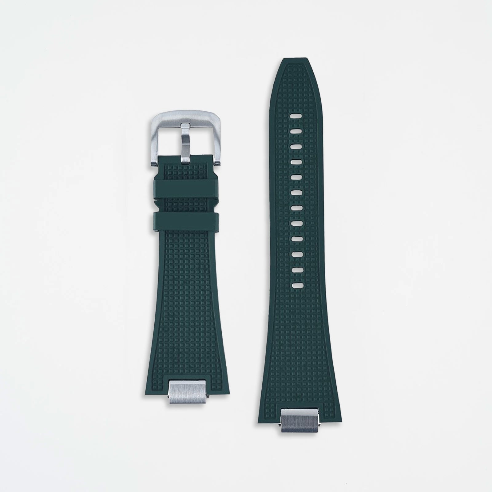 Green Tissot PRX40 Style FKM Rubber Watch Strap