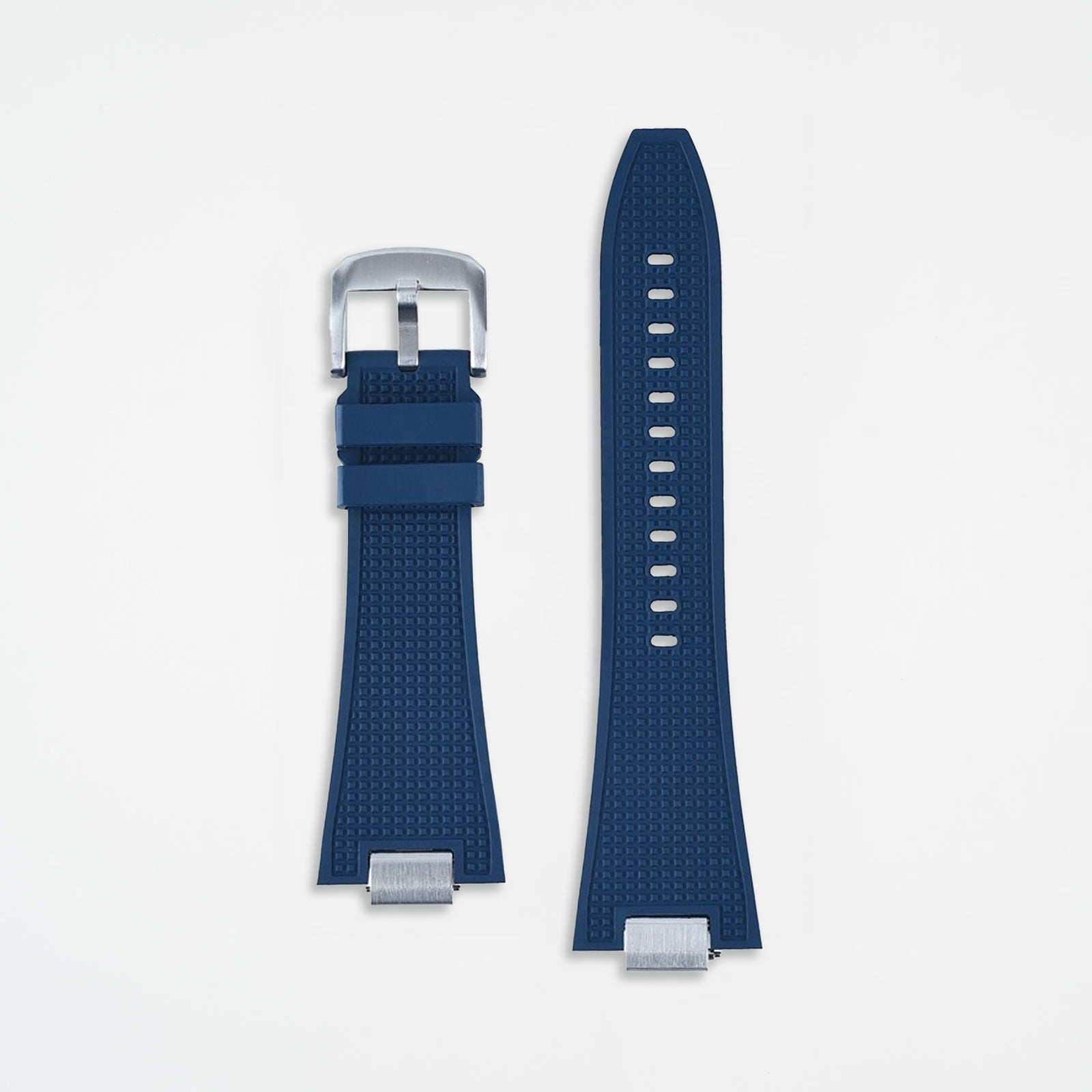 Navy Tissot PRX40 Style FKM Rubber Watch Strap
