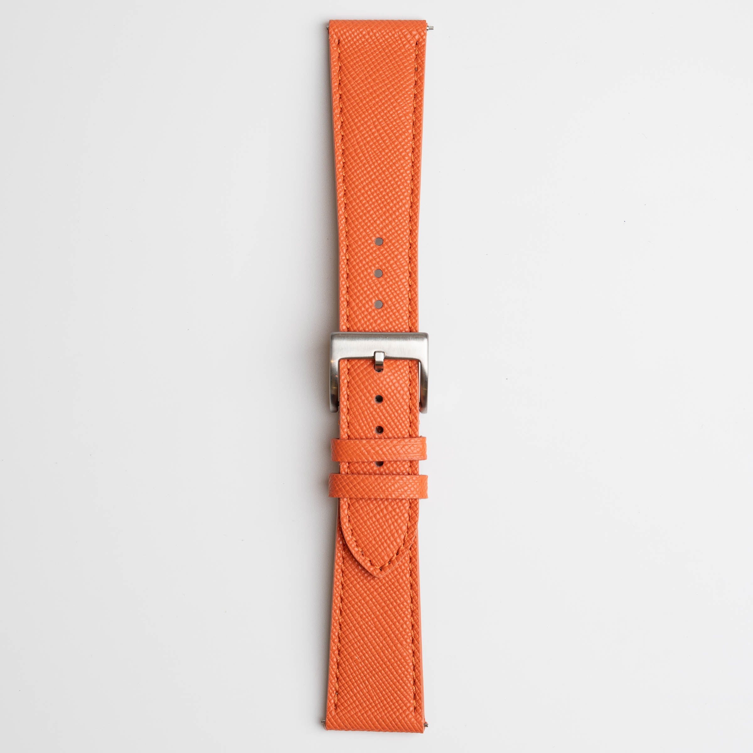 Saffiano Lux Orange Watch Strap