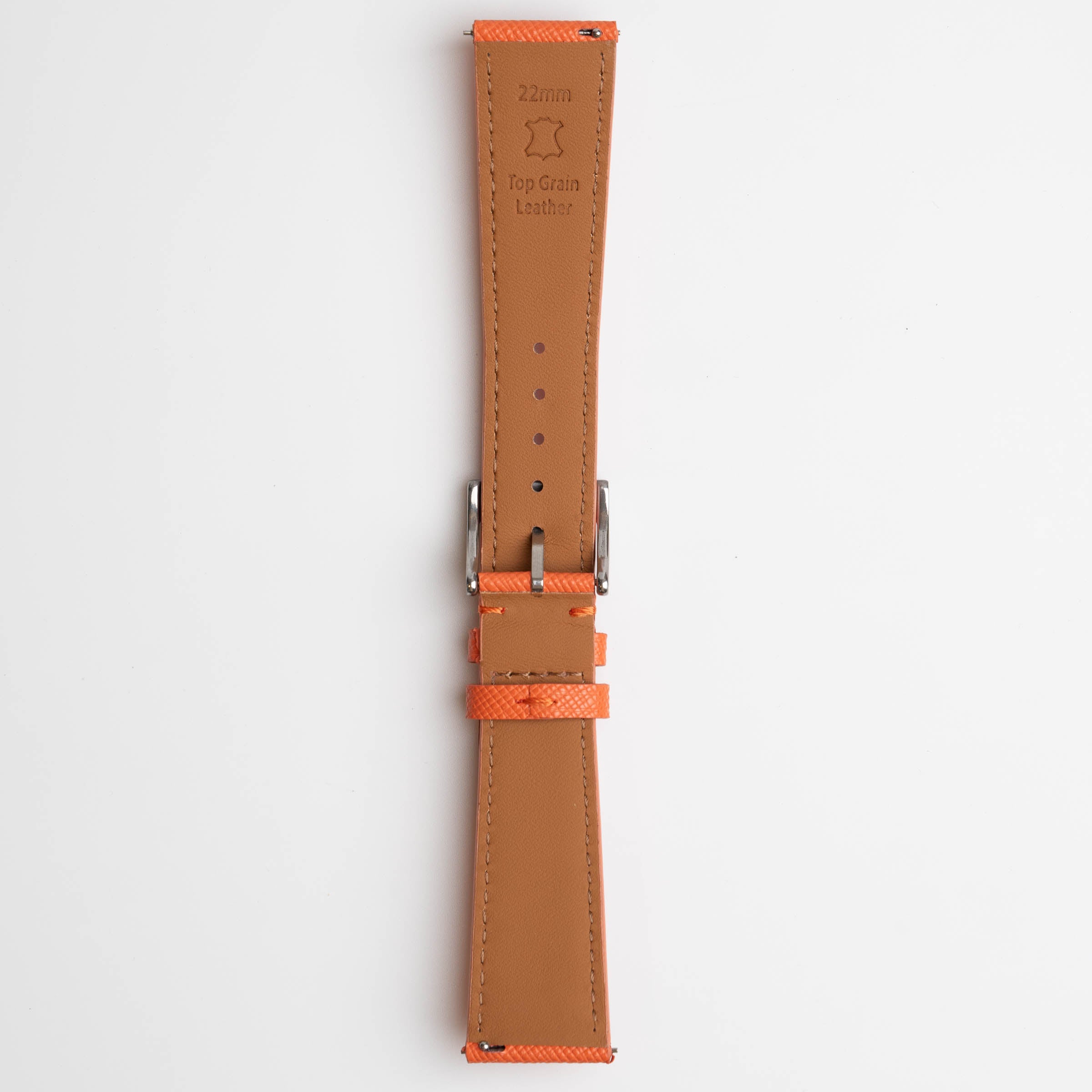 Saffiano Lux Orange Watch Strap