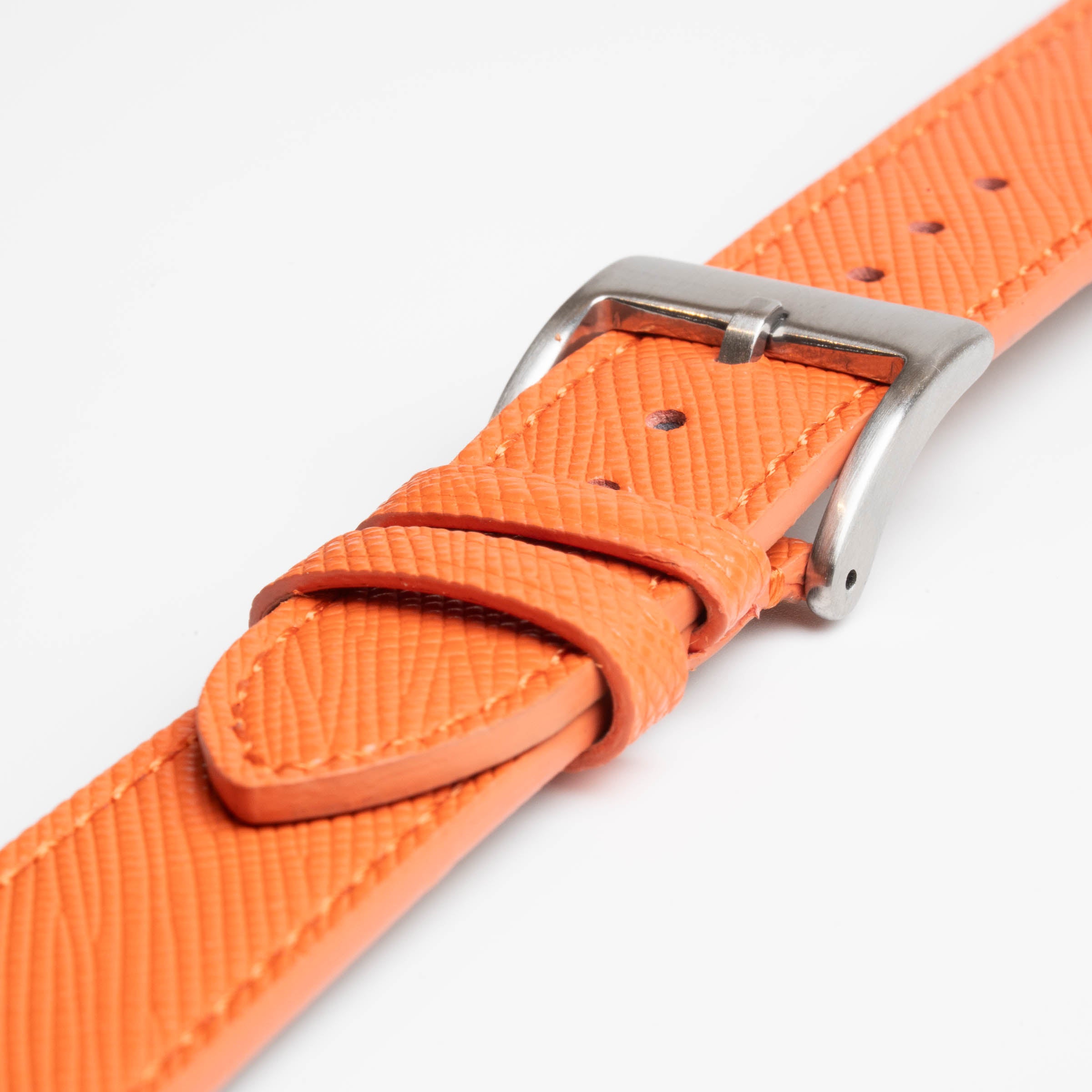 Saffiano Lux Orange Watch Strap