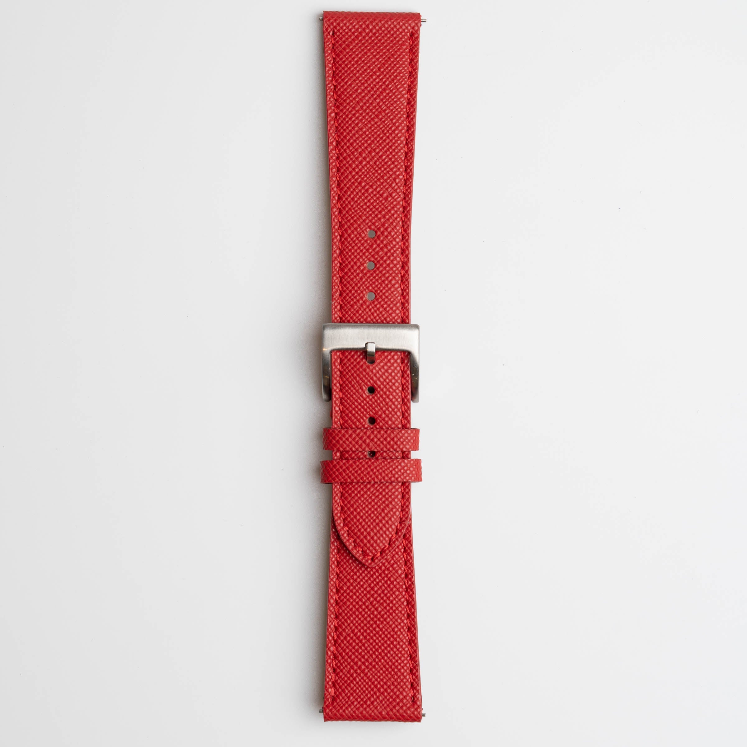 Saffiano Lux Red Watch Strap