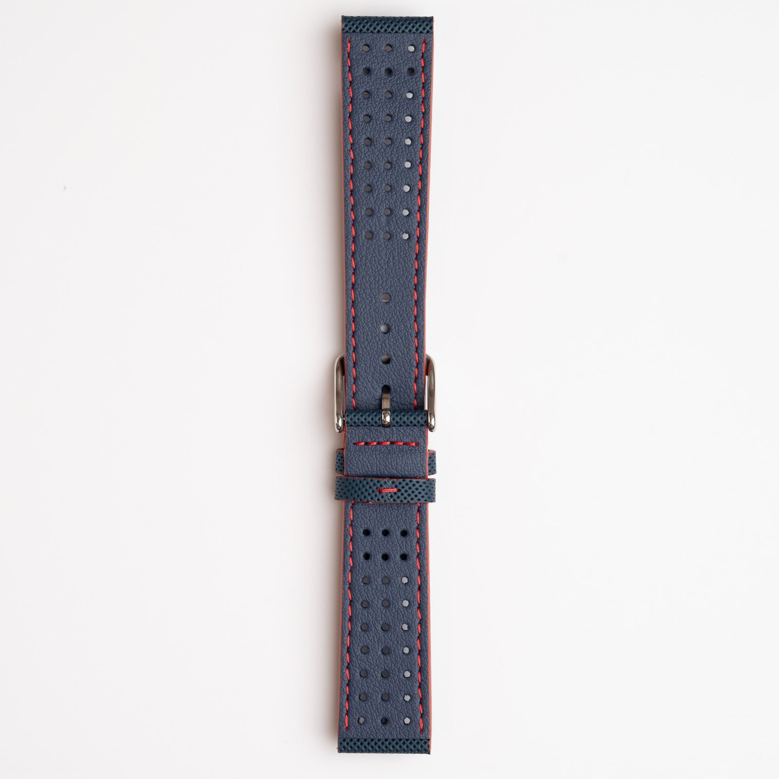 Ocean Sport Blue & Red Stitch Watch Strap