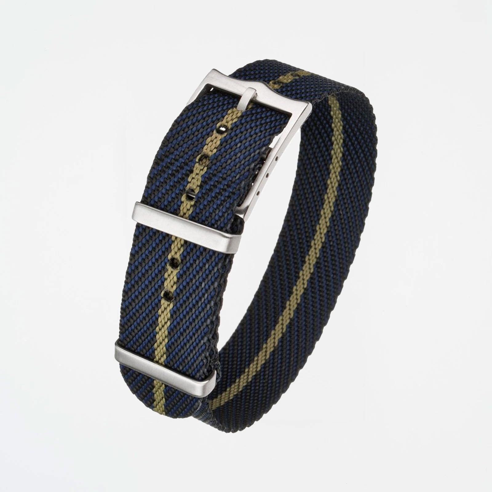 Weaverham Tudor Black, Blue & Green Watch Strap